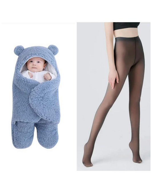 Ćebe - Vreća za Bebe + Termo Hulahopke za Mamu